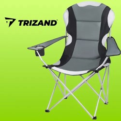 Chaise de pêche noire et grise 23674