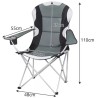 Chaise de pêche noire et grise 23674