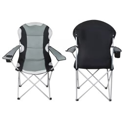 Chaise de pêche noire et grise 23674