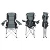 Chaise de pêche noire et grise 23674