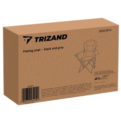 Chaise de pêche noire et grise 23674