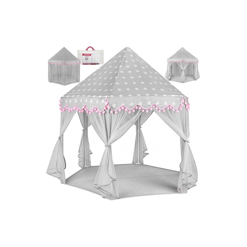 Tente enfant gris et rose Kruzzel 23476 Tente enfant gris et rose Kruzzel 23476