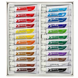 Art acrylic paints multicolor 24 tubes