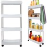 Desserte étagère cuisine/salle de bain sur roulettes Ruhhy 24291
