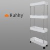Desserte étagère cuisine/salle de bain sur roulettes Ruhhy 24291