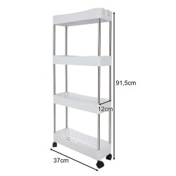 Desserte étagère cuisine/salle de bain sur roulettes Ruhhy 24291