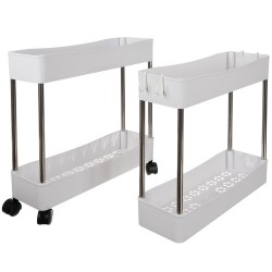 Desserte étagère cuisine/salle de bain sur roulettes Ruhhy 24291