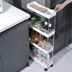 Desserte étagère cuisine/salle de bain sur roulettes Ruhhy 24291