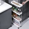 Desserte étagère cuisine/salle de bain sur roulettes Ruhhy 24291