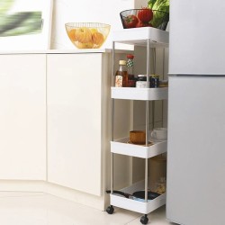Desserte étagère cuisine/salle de bain sur roulettes Ruhhy 24291