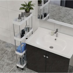 Desserte étagère cuisine/salle de bain sur roulettes Ruhhy 24291