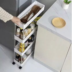 Desserte étagère cuisine/salle de bain sur roulettes Ruhhy 24291