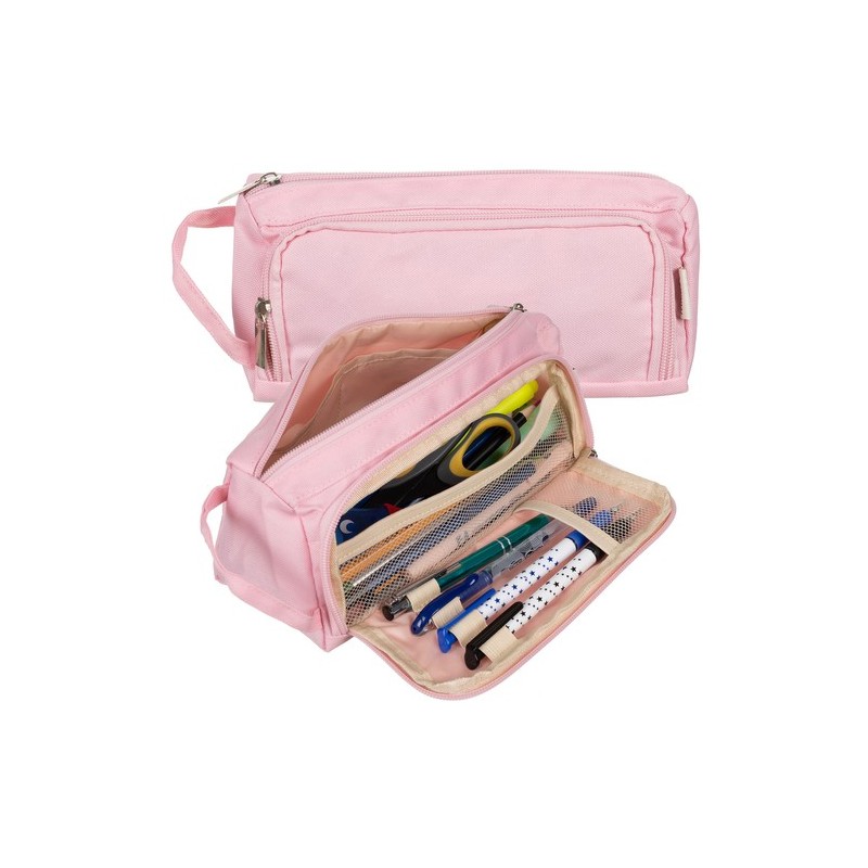 Trousse double pliable - rose Maaleo 24519