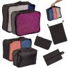 Organisateurs de valises ensemble de voyage 7 pièces accessoires de rangement de vêtements sacs étanches noir
