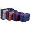 Organisateurs de valises ensemble de voyage 7 pièces accessoires de rangement de vêtements sacs étanches bleu marine
