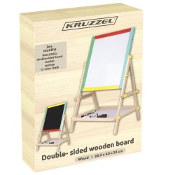 Tableau pour enfant en bois double face 65,5 x 40 x 33 cm + crayons offert