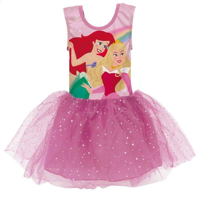 Disney Princess Duo Kids Ballet Tulle Dress 2-6 Years