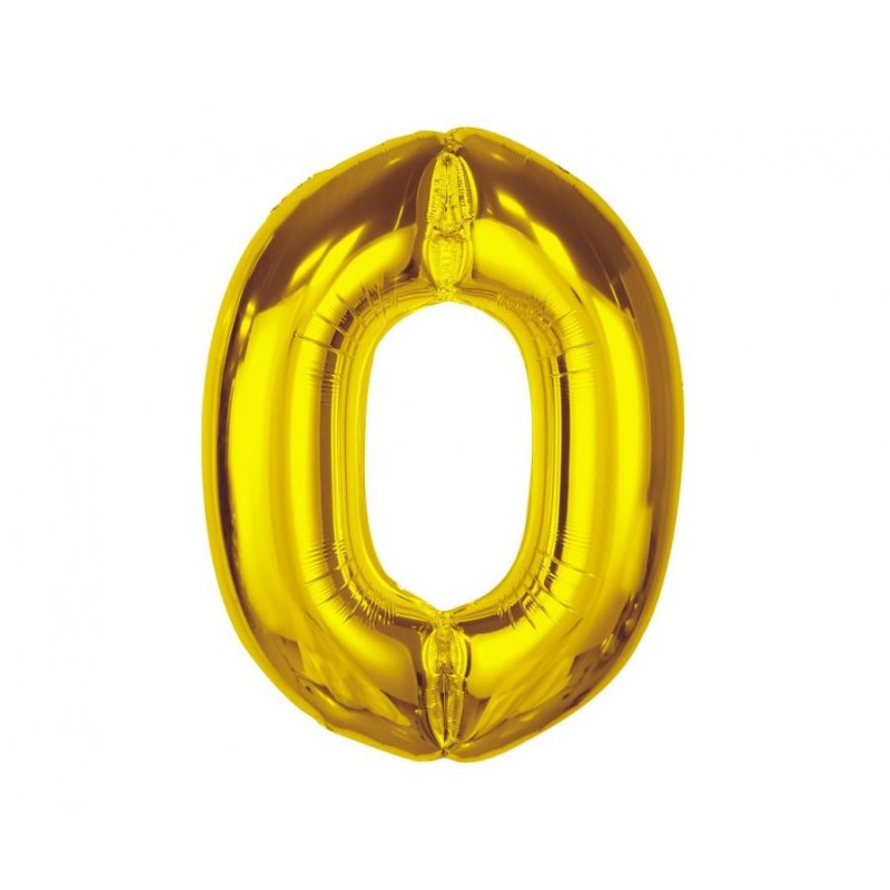 Number Gold Gold number 0 foil balloon 92 cm