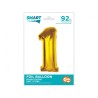 Number Gold Gold Number 1 Foil Balloon 92 cm