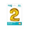 Number Gold Gold Number 2 Foil Balloon 92 cm