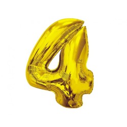 Number Gold Gold number 4 foil balloon 92 cm