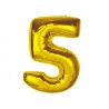 Number Gold Gold Number 5 Foil Balloon 92 cm