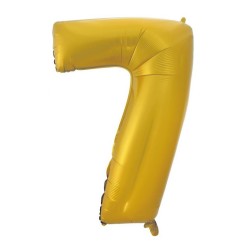 Number Gold Mat Gold Number 7 Foil Balloon 92 cm