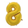 Number Gold Mat Gold number 8 foil balloon 92 cm