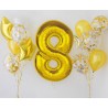 Number Gold Gold number 8 foil balloon 92 cm