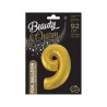 Number Gold Mat Gold Number 9 Foil Balloon 92 cm