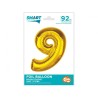 Number Gold Gold Number 9 Foil Balloon 92 cm