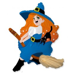 Witch Broom foil balloon 104 cm