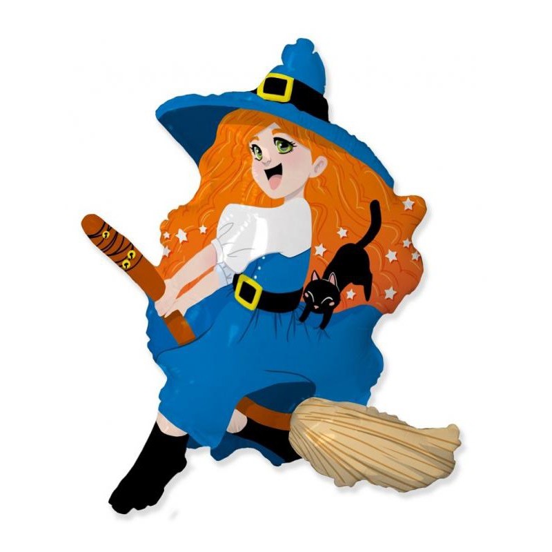 Witch Broom foil balloon 104 cm