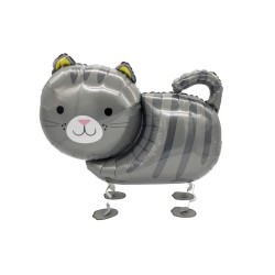 Ballon aluminium Chat Gris 75 cm