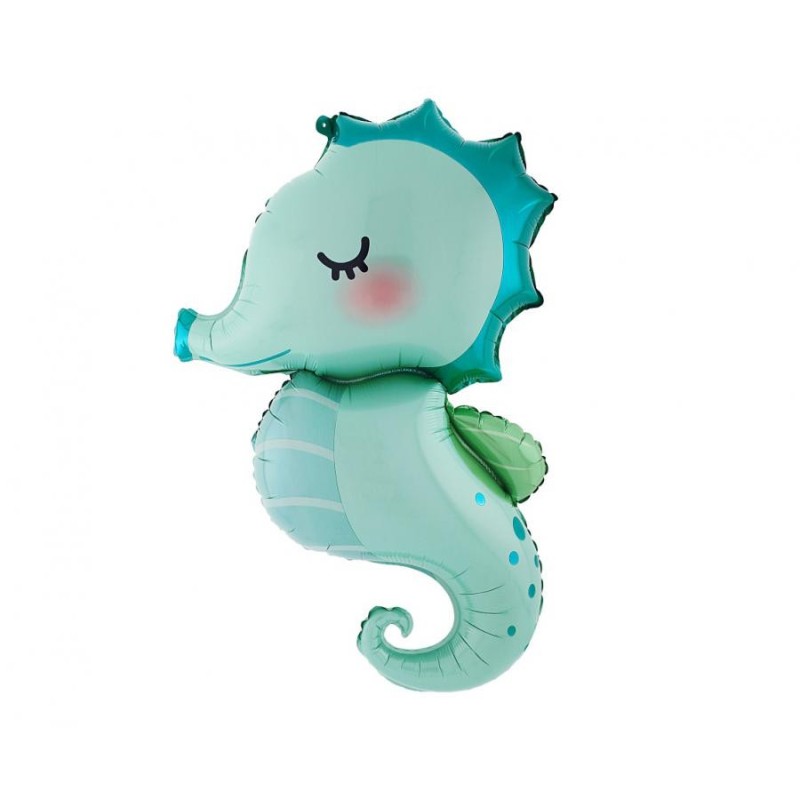 Ballon aluminium poisson hippocampe 73 cm