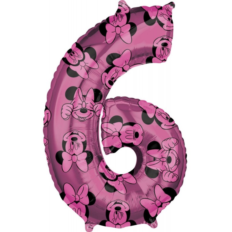 Disney Minnie  foil balloon number 6, 66 cm