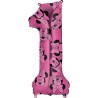 Disney Minnie  Pink foil balloon number 1, 66 cm