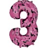 Disney Minnie  Pink foil balloon number 3, 66 cm