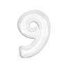 Number B&C White White number 9 foil balloon 92 cm