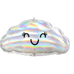 Ballon aluminium nuage arc-en-ciel 58 cm