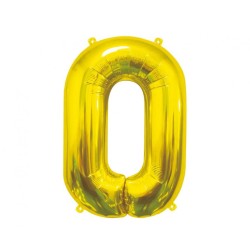 Number Gold, Golden Number 0 foil balloon 85 cm