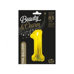 Number Gold, Number 1 Foil Balloon 85 cm