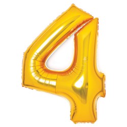 Number Gold, Gold number 4 foil balloon 66 cm