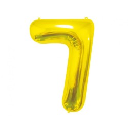 Number Gold, 7-shaped foil balloon 85 cm