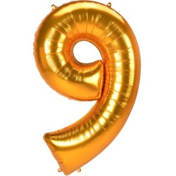 Number Gold, Gold number 9 foil balloon 137 cm