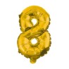 Number Gold, Giant 8 Number Foil Balloon 85 cm