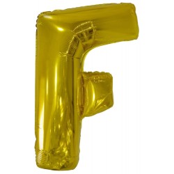 Number Gold Giant Letter F Foil Balloon 110 cm