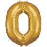 Number Gold, Giant Number 0 Foil Balloon, 83*66 cm