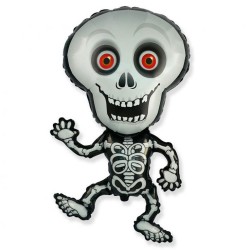 Ballon aluminium squelette souriant d'Halloween 101 cm (WP)