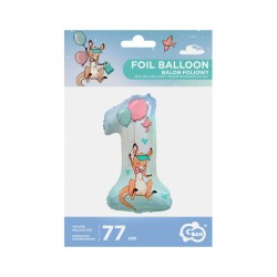 Happy Birthday Kangaroo Happy Birthday Kangaroo Number 1 Foil Balloon 77 cm